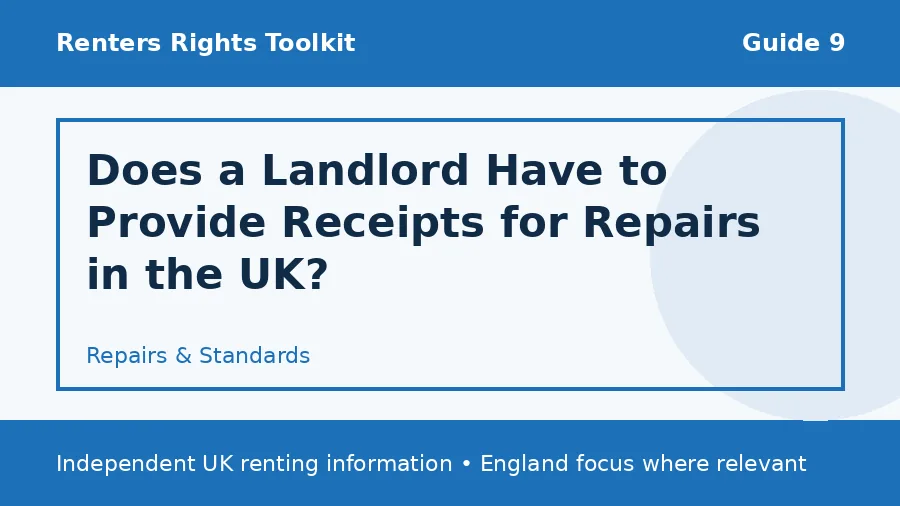 Does a Landlord Have to Provide Receipts for Repairs in the UK? guide illustration