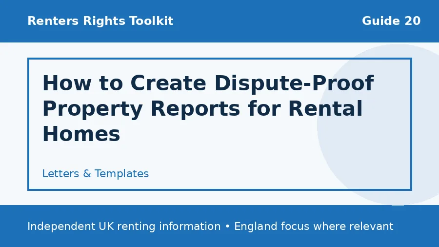 How to Create Dispute-Proof Property Reports for Rental Homes guide illustration