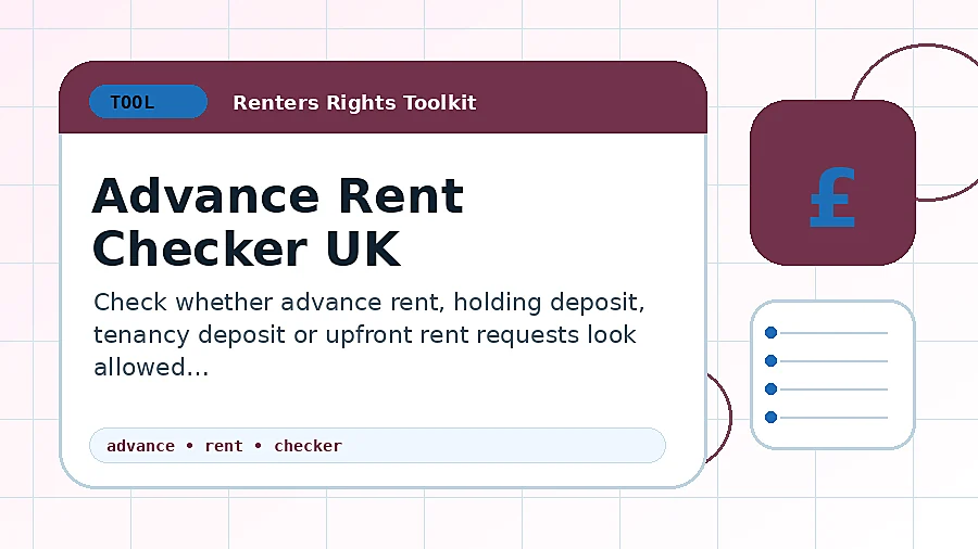 Advance Rent Checker UK tool illustration