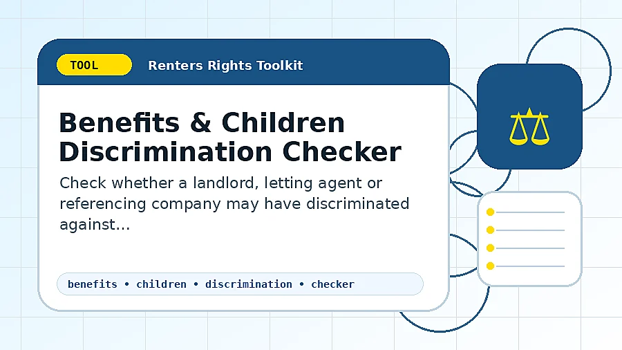 Benefits & Children Discrimination Checker tool illustration