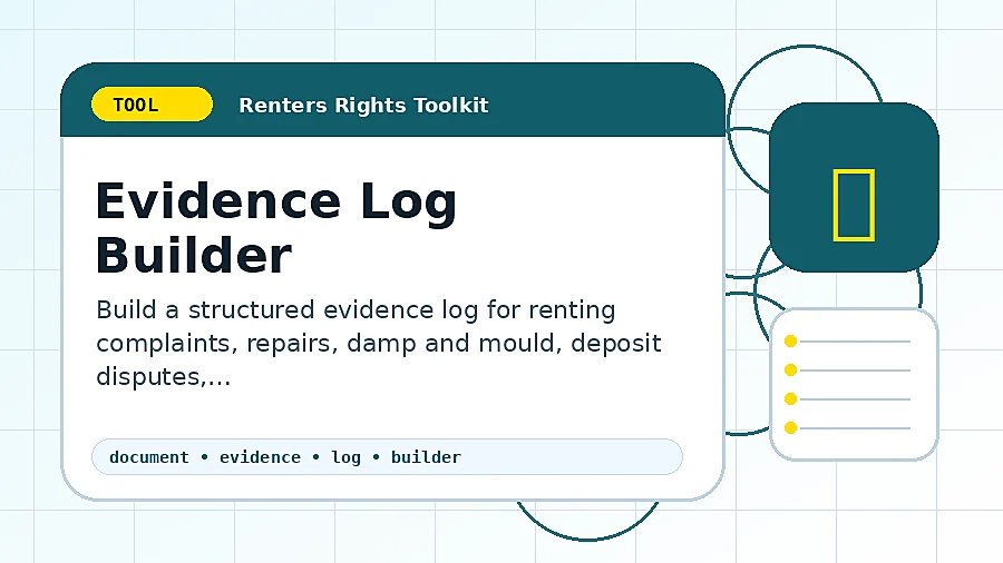 Evidence Log Builder tool illustration