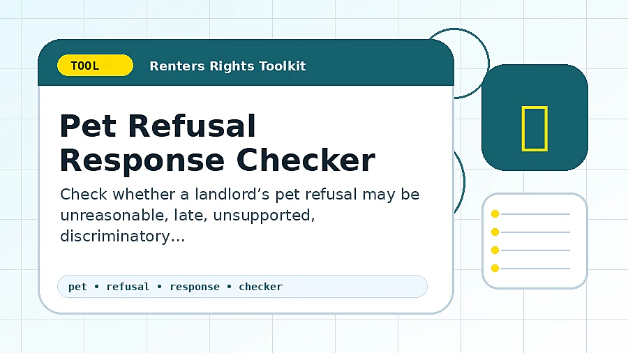 Pet Refusal Response Checker tool illustration